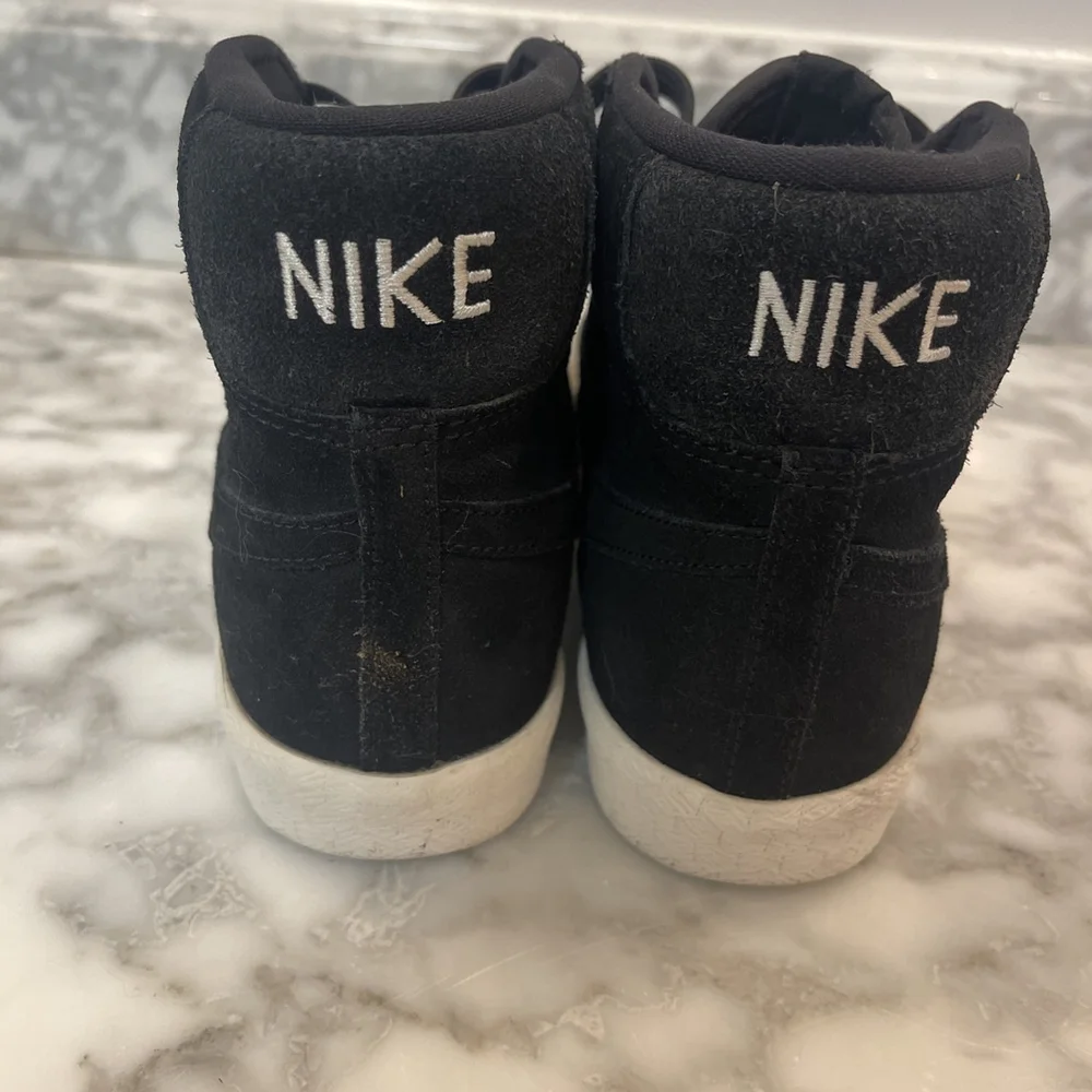 Nike Blazer Mid GS Suede Black White High Unisex Sz 6Y 895850-003 Retro 77